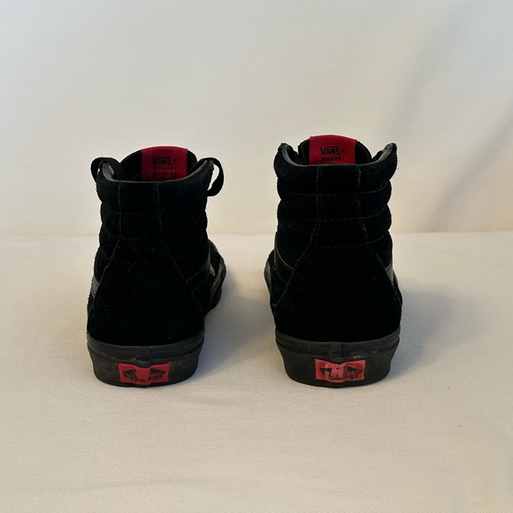 !! SOLD !! Black Vans Sk8 Hi shoes, very lightly worn Unisex Men’s 7/womens 8.5 - Picture 7 of 8